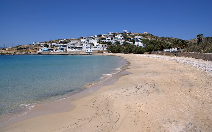 Sandy beach in Donoussa