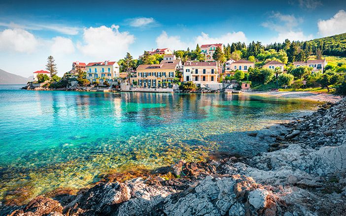 Fiskardo village in Kefalonia island