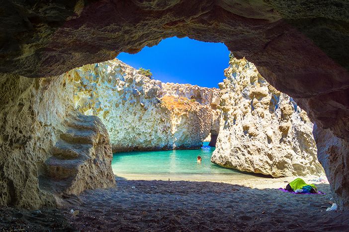 Cave Papafragkas in Milos