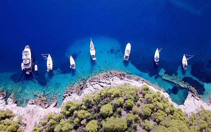 Magnificent beach in Paxi island