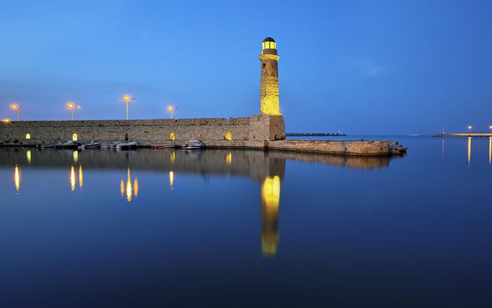 The picturesque port of Rethymnon