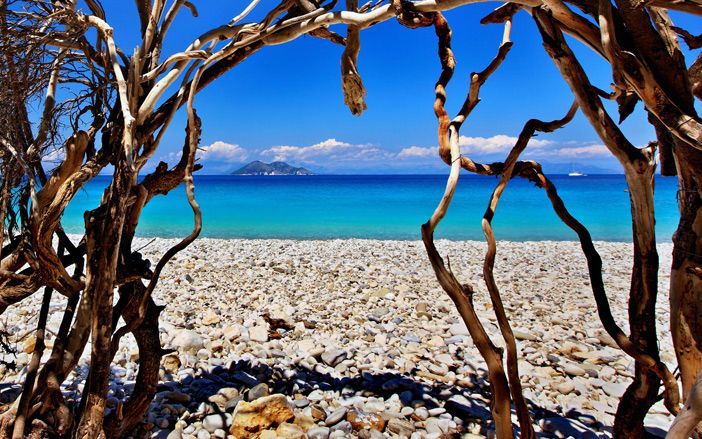 Crystal clear waters in Ithaki