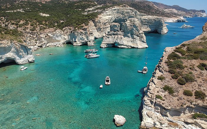 Kleftiko beach in Milos