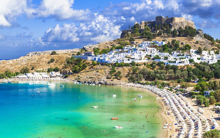 Faliraki in Rhodes Island has wonderful blue islands