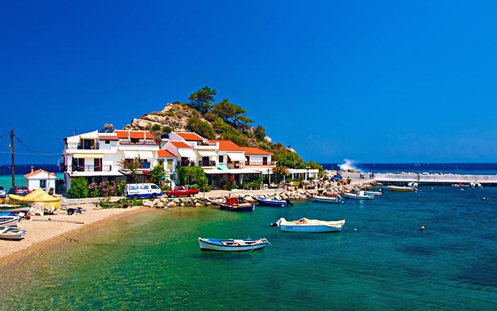 Kokkari village in Samos is beautiful