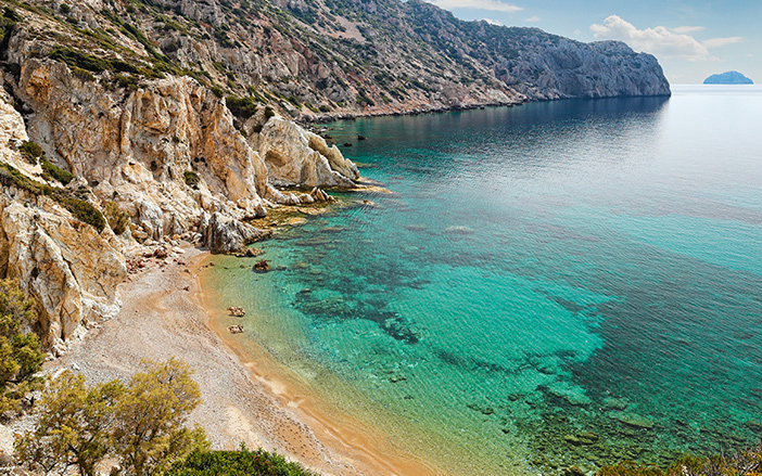 The Vroulidia beach in Chios
