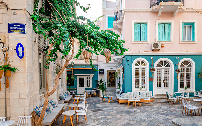 In the alleys that Markos Vamvakaris, a great composer of rebetiko music, walked