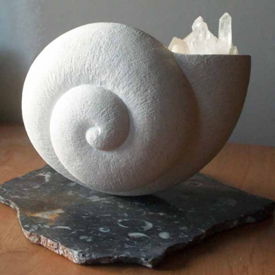 Moon Shell with quartz