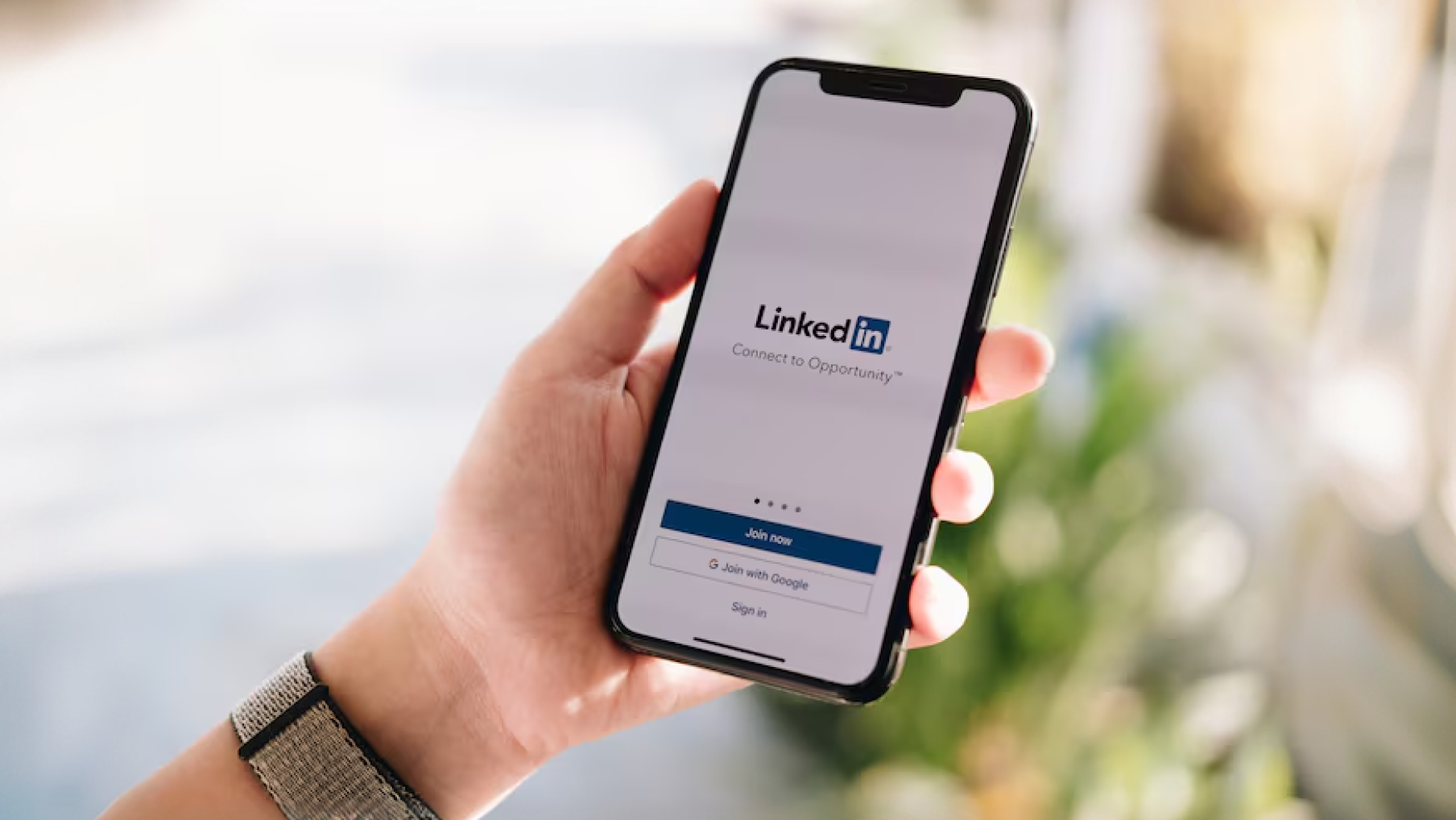 LinkedIn sign up page