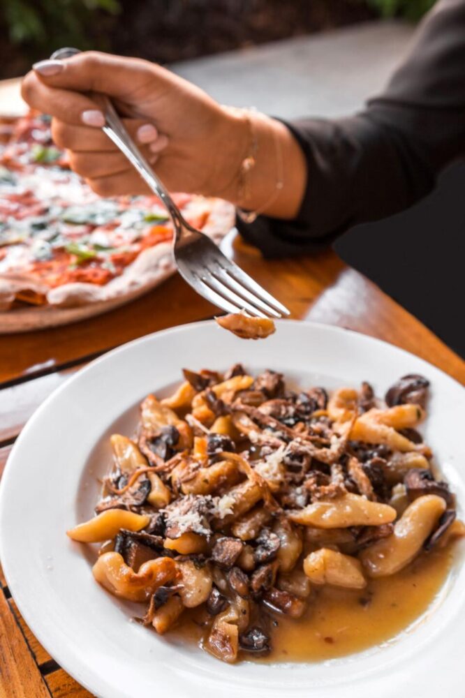 Wild mushroom and ricotta cavatelli from Osteria via Stato