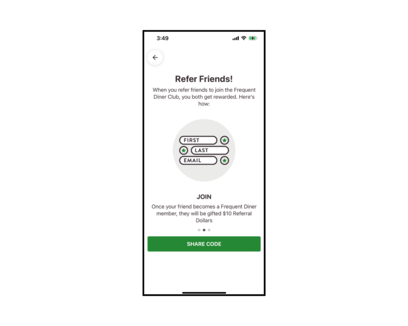 Refer Friends LettuceEats App screenshot