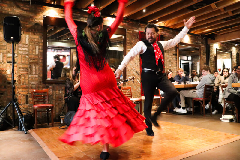 Flamenco dancers performing at Cafe Ba Ba Reeba!