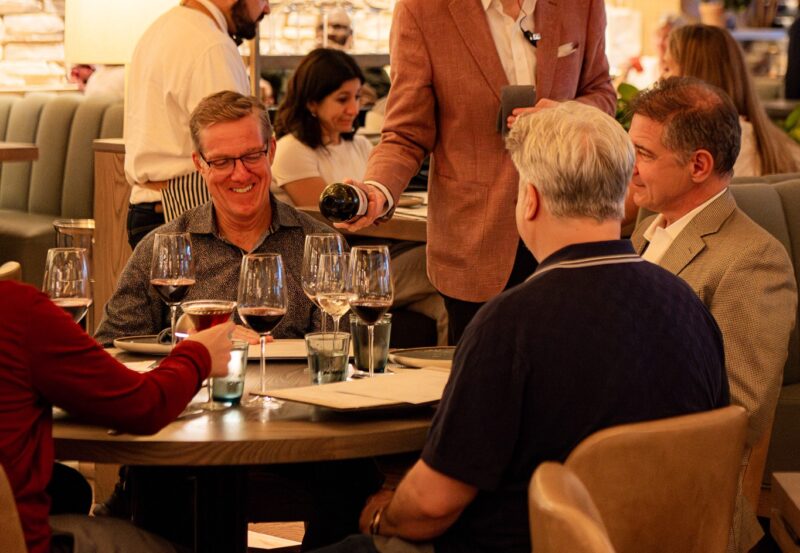 Tableside Cellar Door Flight wine tasting at The Oakville 
