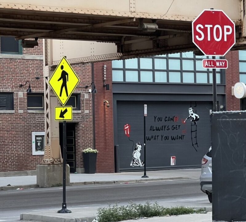 Mural by Chicago artist Ty Nitz at The Hoxton Hotel in Fulton Market