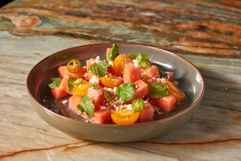 Watermelon and Cotija Salad at El Segundo Sol