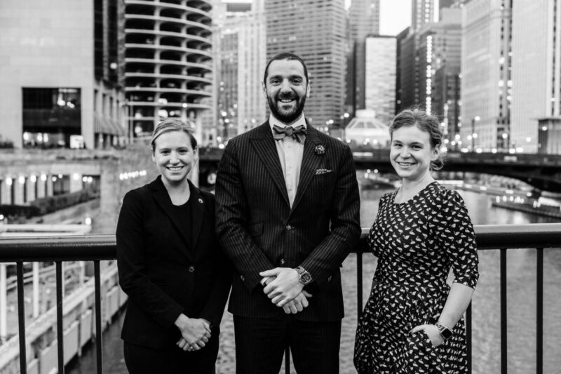 RPM Seafood Sommelier Team Kristin, Joe and Lindsey