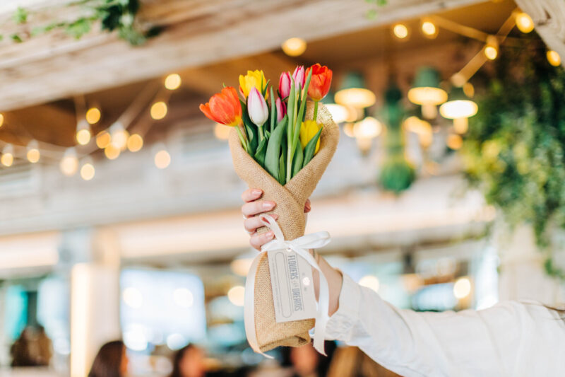 Mother's Day bouquet at Pizzeria Portofino