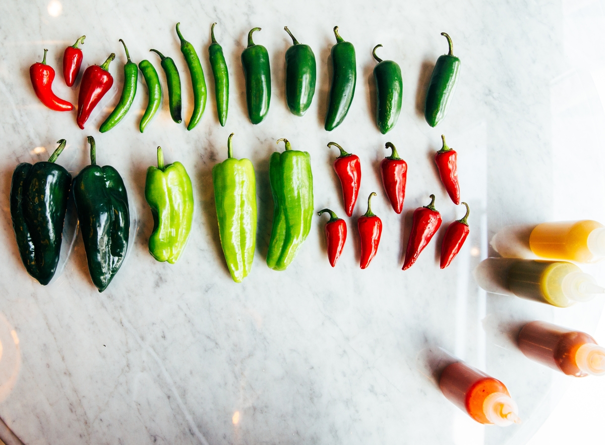 peppers primed for hot sauce creation