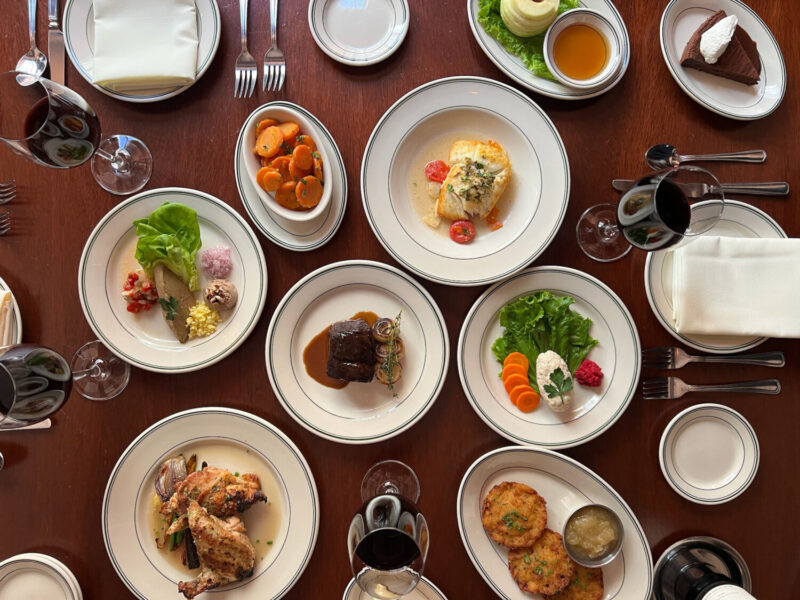 Joes Seafood spread for rosh hashanah and passover