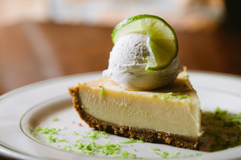 Key Lime Pie with whipped cream at L. Woods