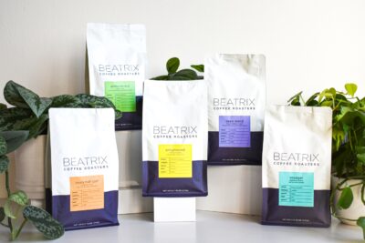 Bags of Beatrix Coffee Roasters Coffee