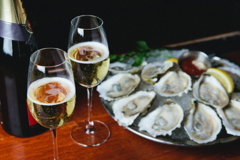 Shaw's Oysters and CHampagn