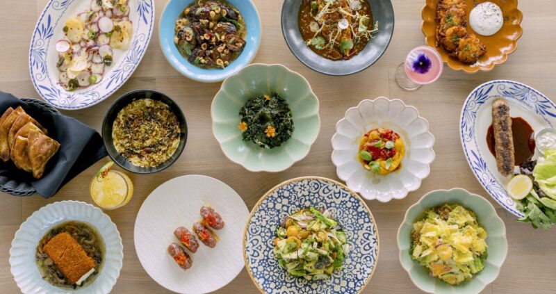 A variety of small plates and mezze at Ema Glenview