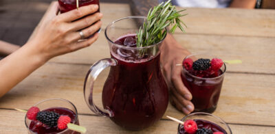 Blackberry-Rosemary Sangria at Big Bowl