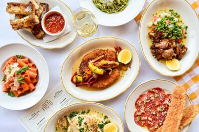 plates of delicious Italian cuisine