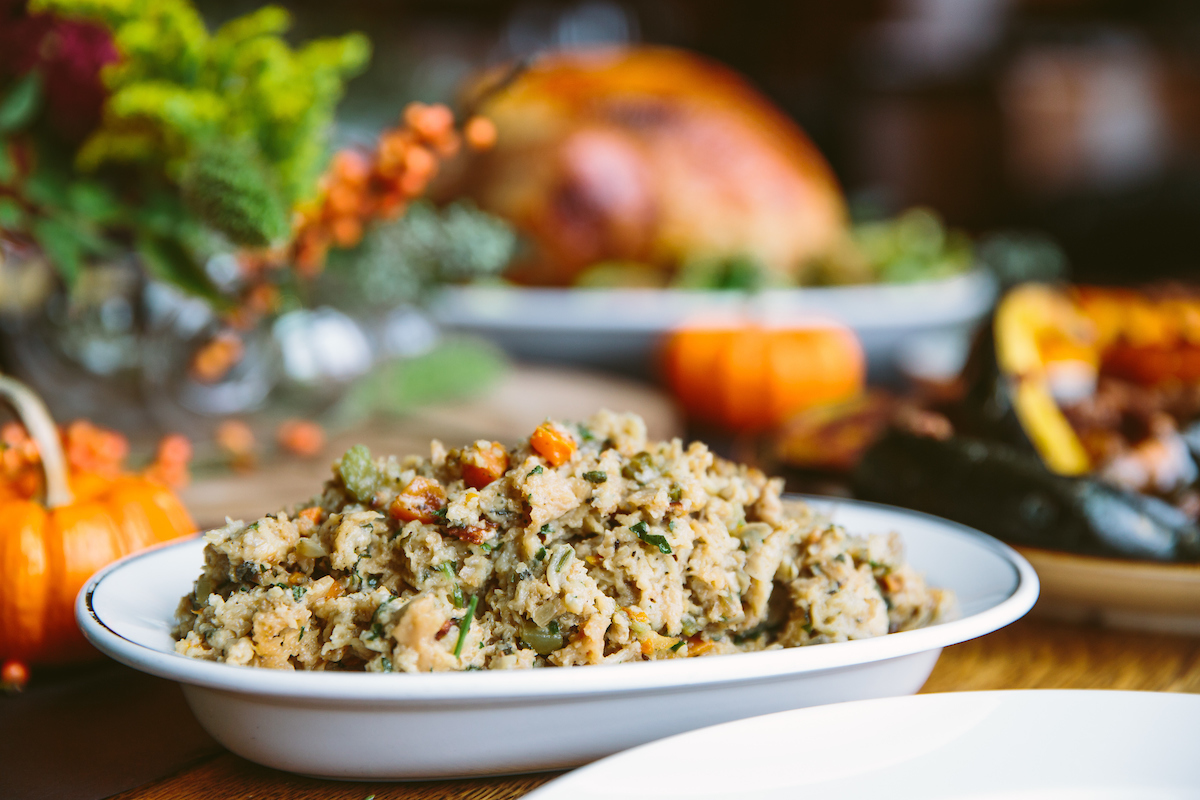 Focaccia Stuffing with Italian Sausage - Lettuce Entertain You