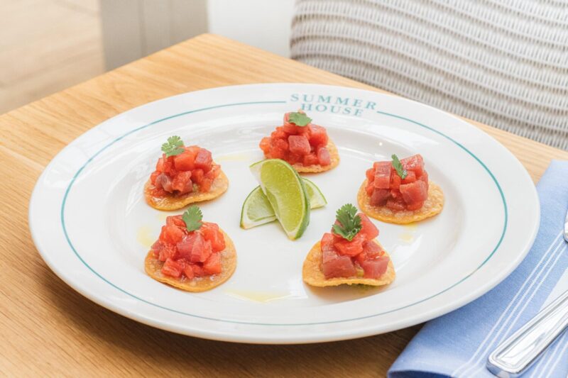 Ahi Tuna Watermelon Tostadas from Summer House.