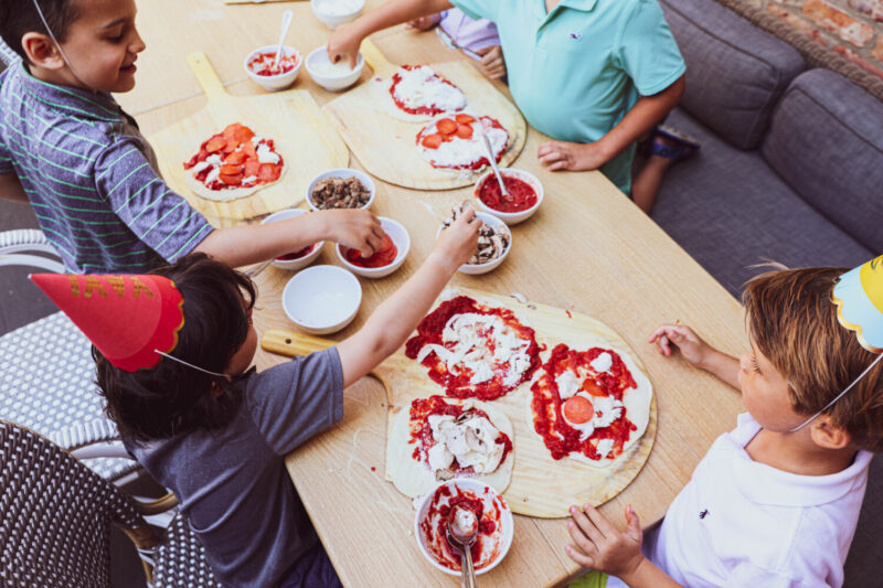 Pizza making party at Summer house