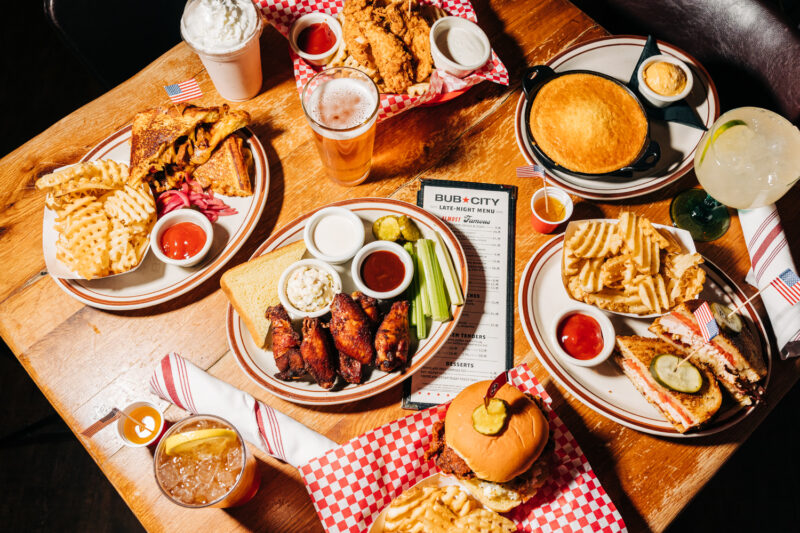 Food Spread at Bub City