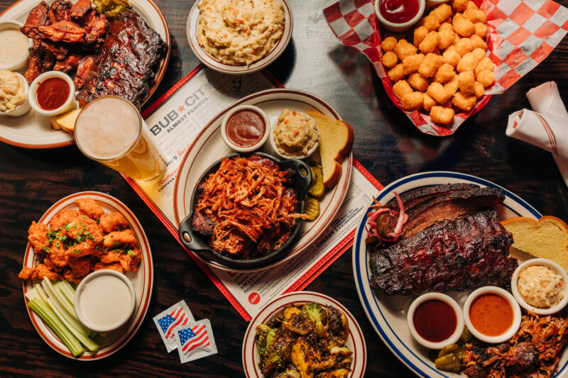 Barbeque spread at Bub City