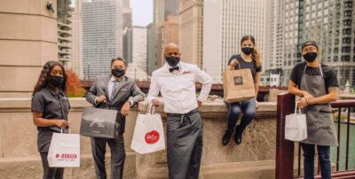 Group of Servers at the Chicago Bridge