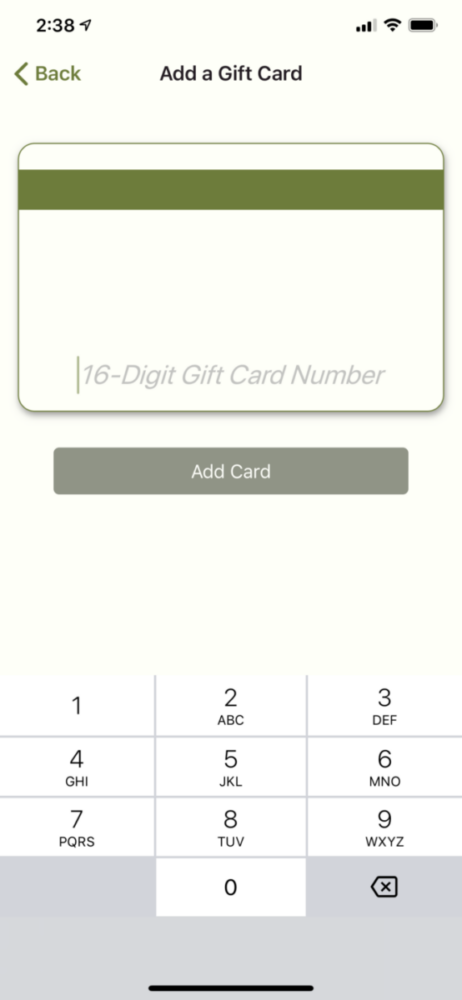 How to add a gift card number to your LettuceEats App profile