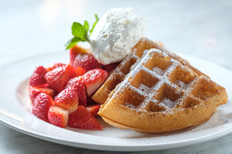 Crispy Strawberry Waffles Summer House