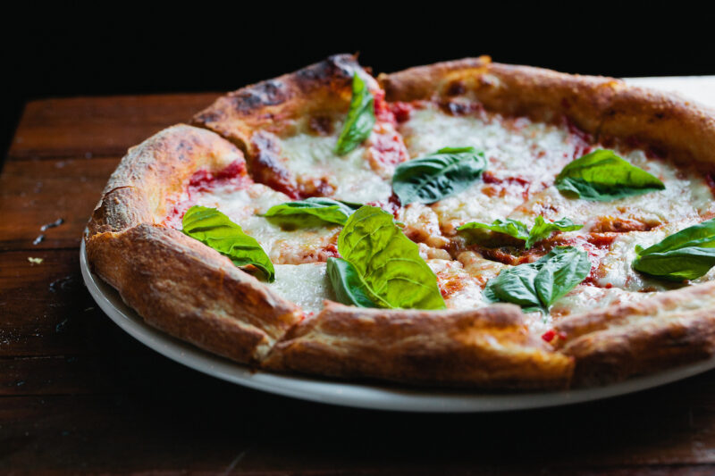 Classic margherita pizza from Stella Barra