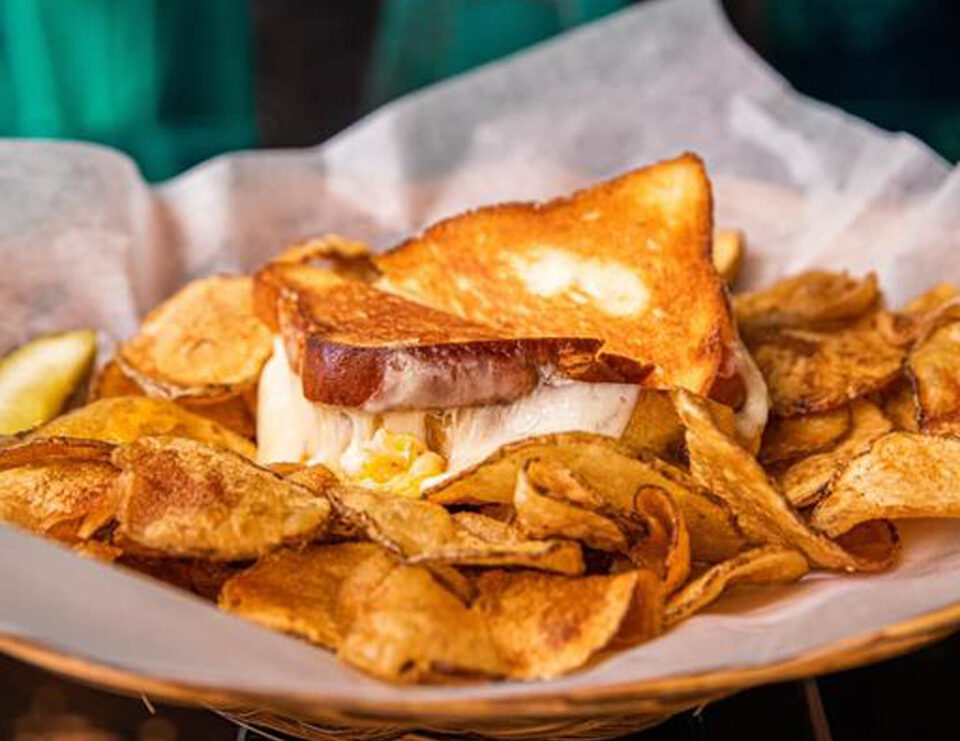 Grilled Cheese with house chips at RJ Grunts