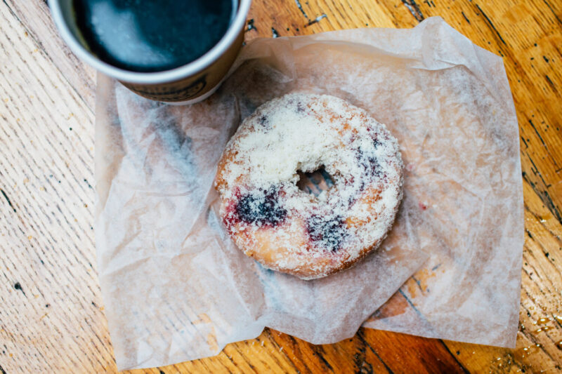 Blueberry Crumb donut at Do-Rite