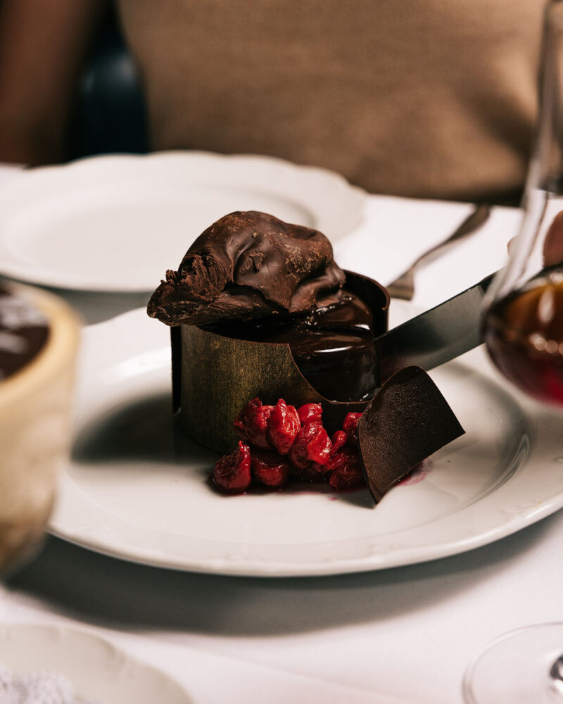 The Gattò dessert at Tre Dita 