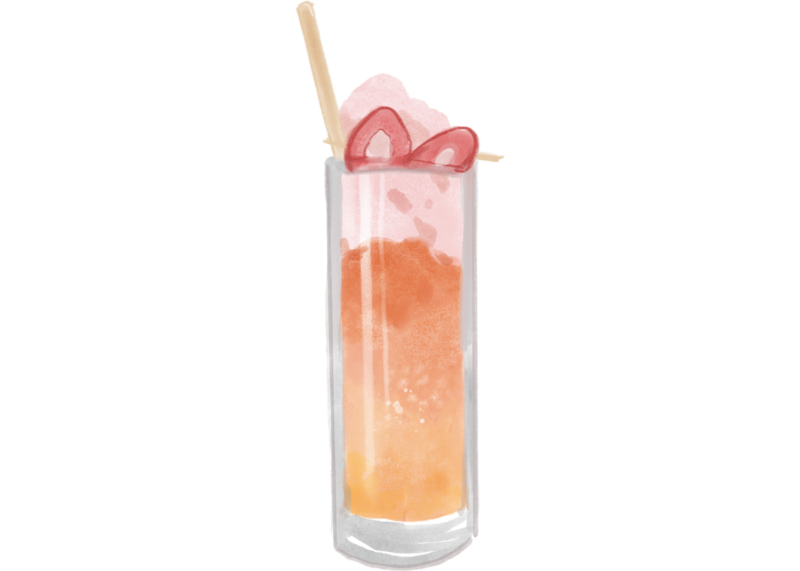 SUMMER HOUSE'S FROZE COMO VAS COCKTAIL ILLUSTRATION