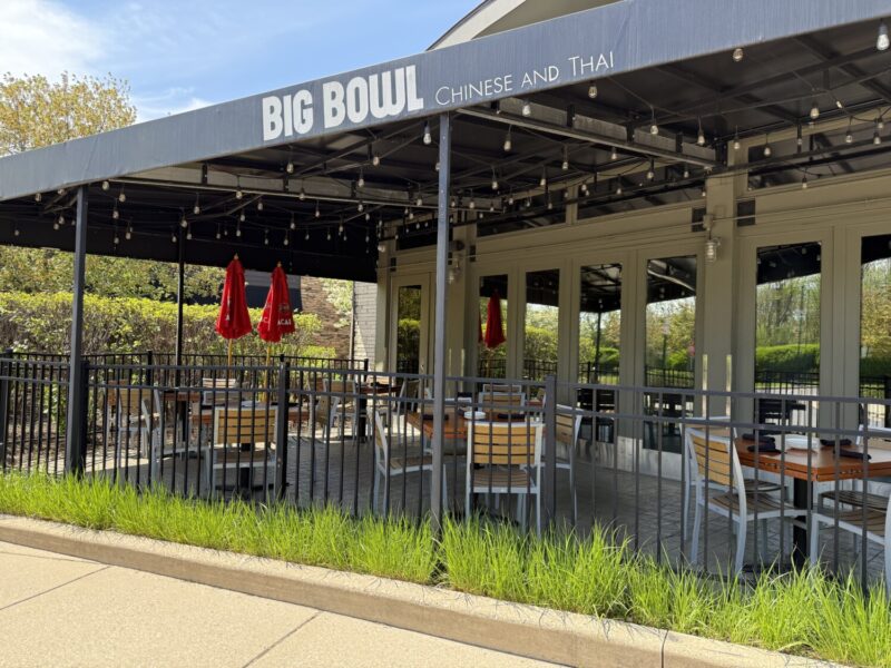 The patio at Big Bowl Lincolnshire