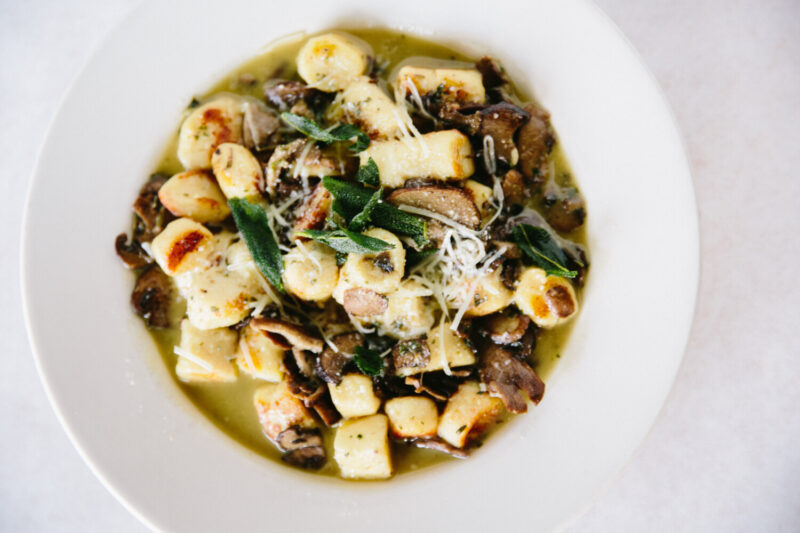 Ricotta Gnocchi with Herby Mushrooms and Sage Browned Butter