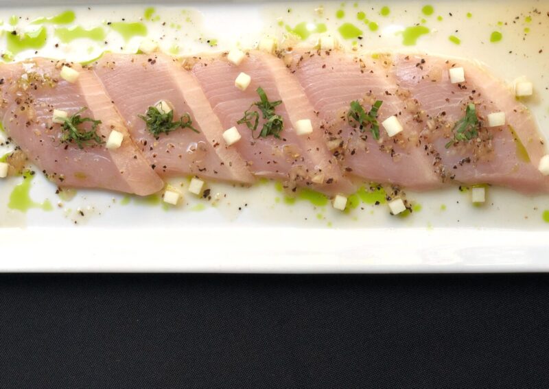 Shaw's yellowtail sashimi