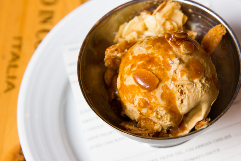 burnt caramel gelato from osteria via stato