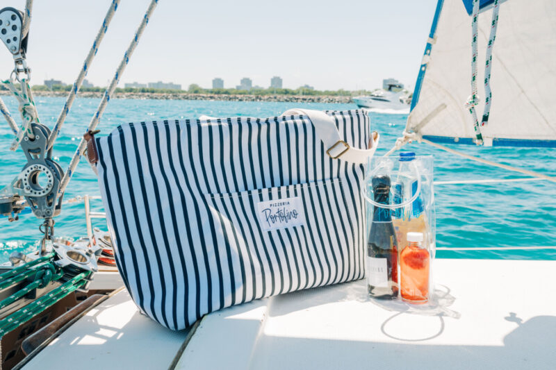 Sailboat with Portofino bag and bottle