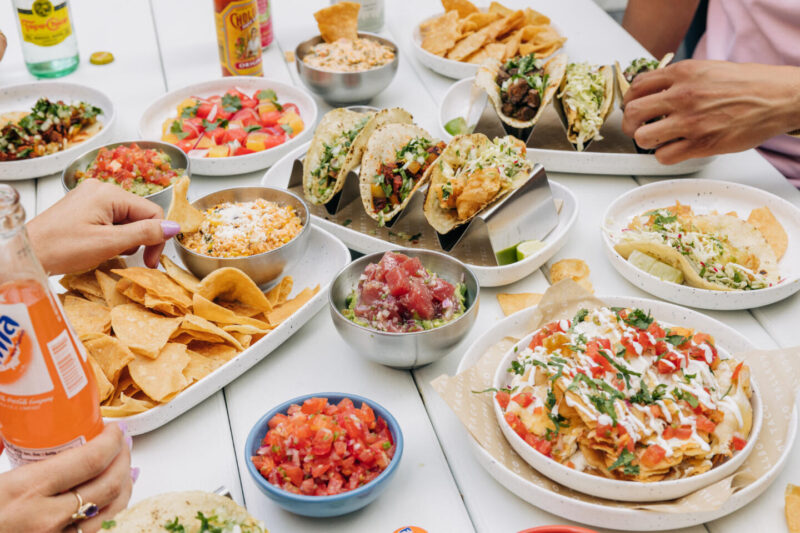 Assortment of dishes from Tallboy Taco 