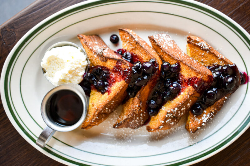 Brioche French Toast on L. Woods Tap & Pine Lodge's brunch menu