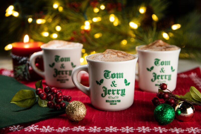 Tom & Jerry holiday cocktail at Miller's Pub in downtown Chicago, part of the Chicago Holiday Cocktail Stroll presented by Three Dots and a Dash